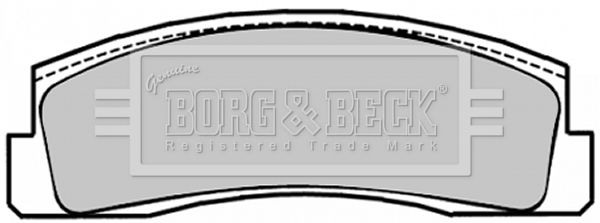 BORG & BECK Комплект тормозных колодок, дисковый тормоз BBP1294